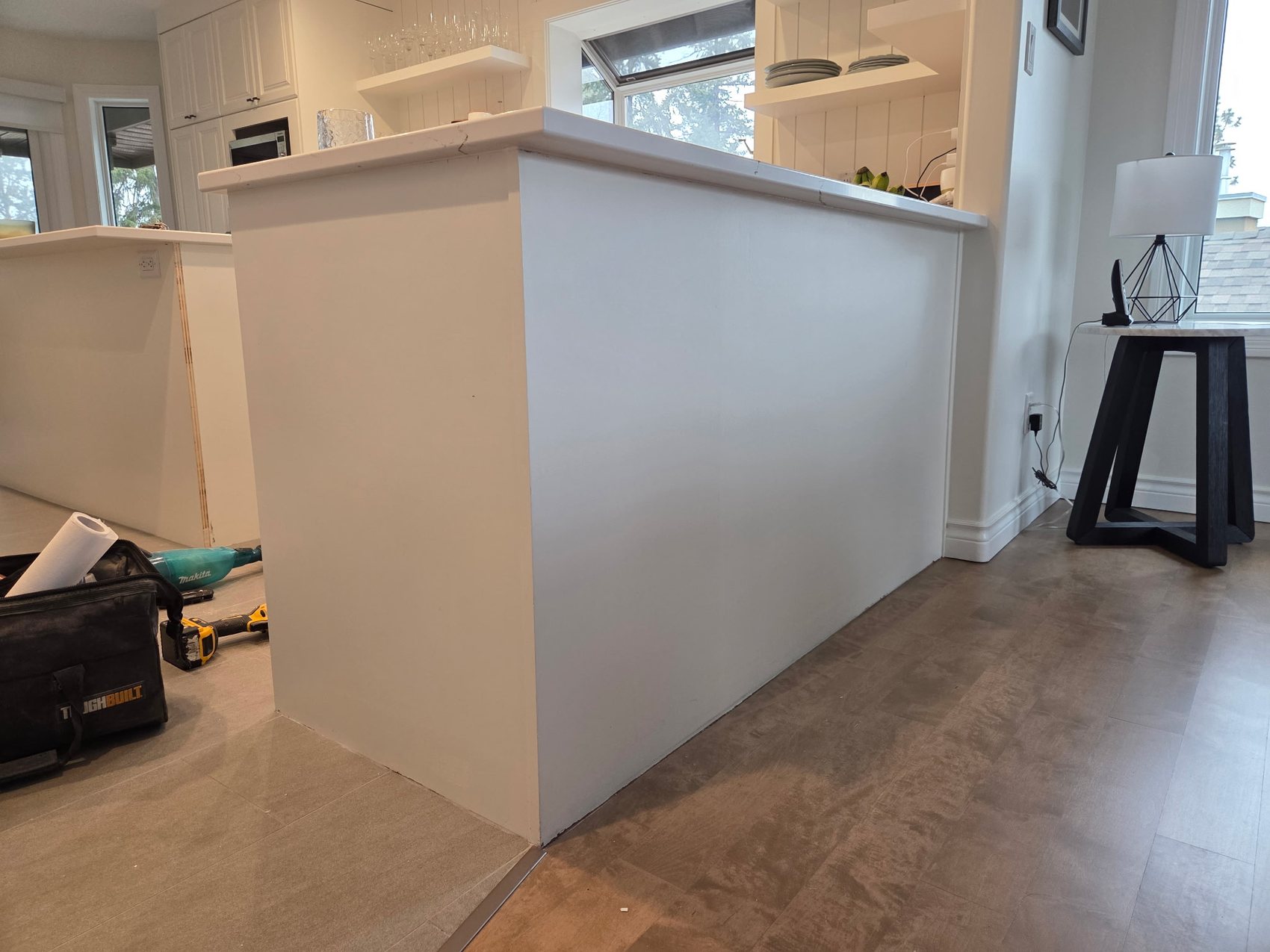 Kelowna kitchen island before refacing