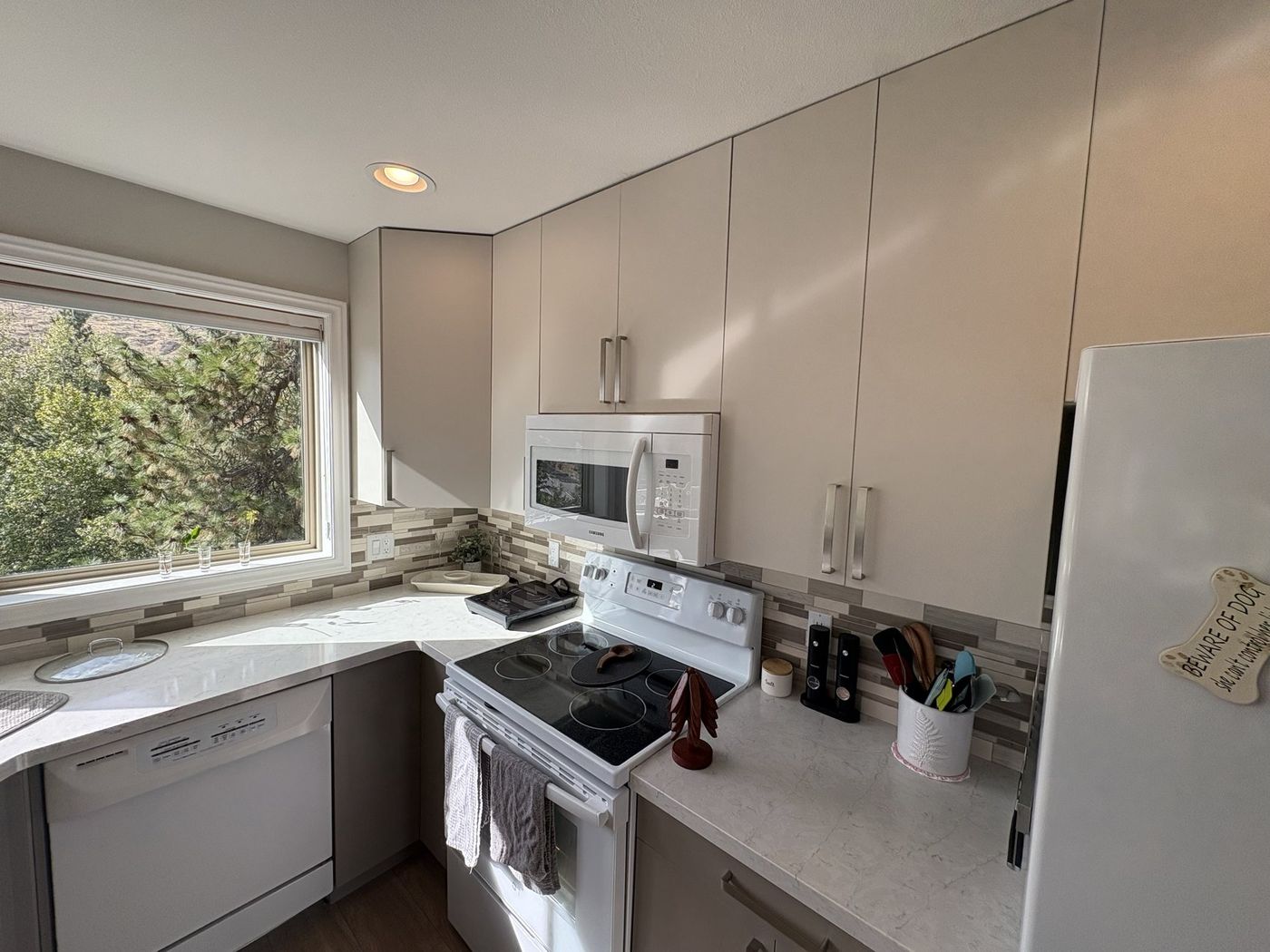 Modern flat-panel kitchen reface in Kelowna